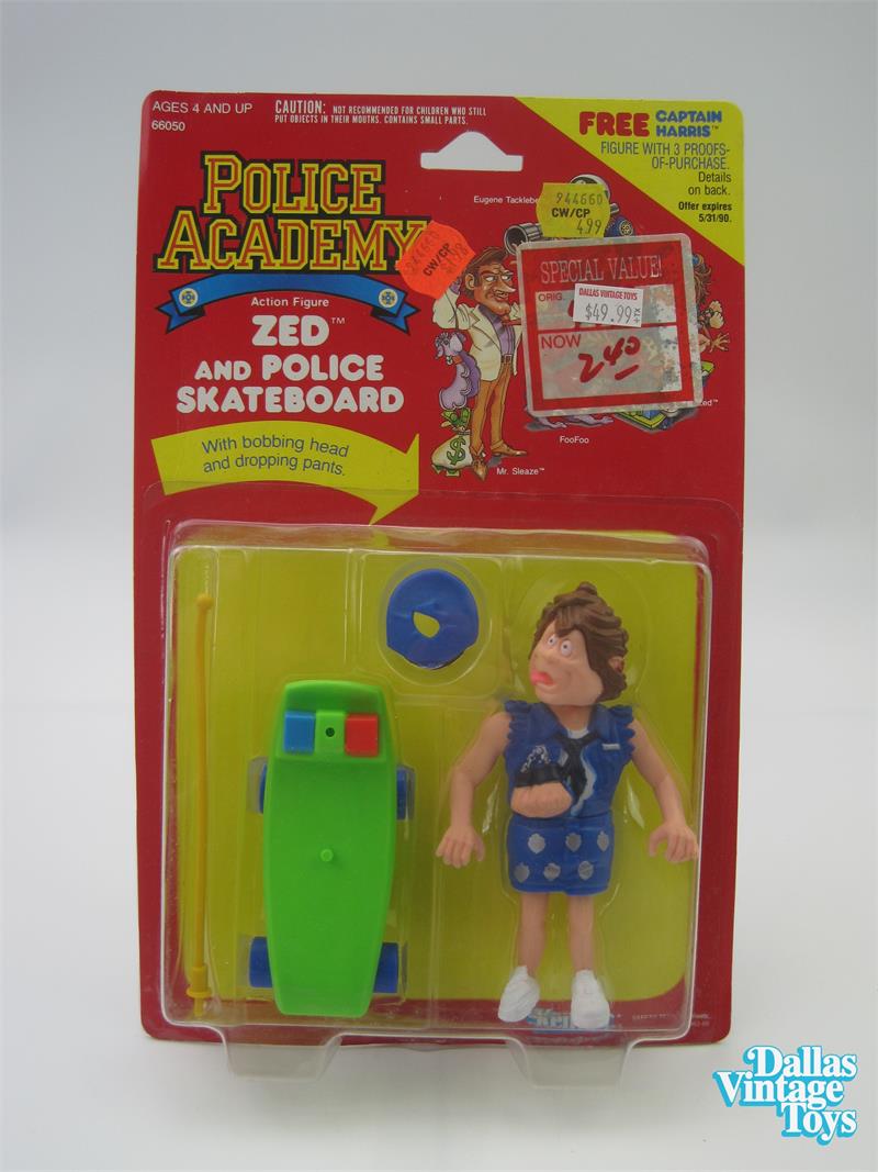 1988 Kenner Police Academy Zed And Police Skateboard C1C