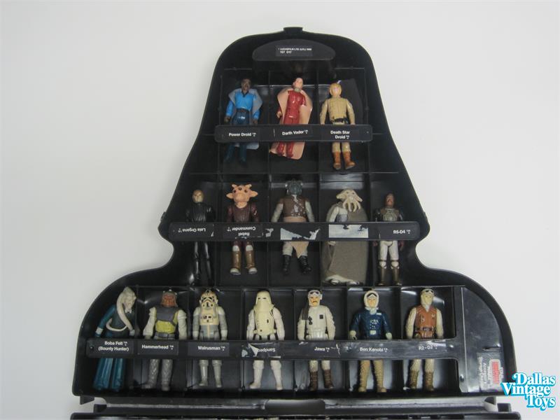 star wars figures in darth vader case