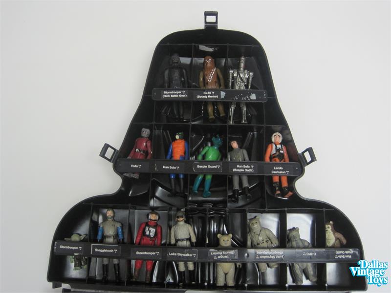 star wars figures in darth vader case