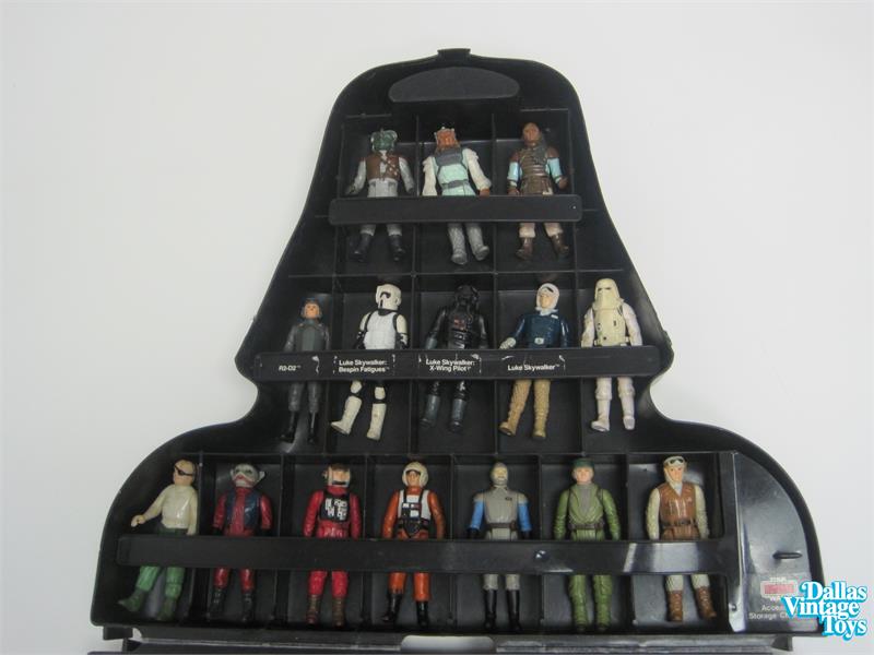 star wars figures in darth vader case