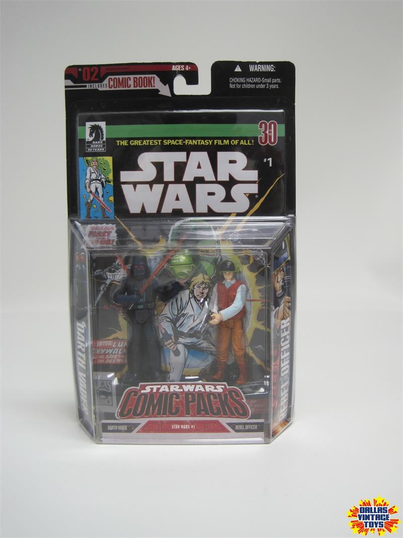 2006 Hasbro Star Wars Comic Packs Star Wars #1 Darth Vader & Rebel 