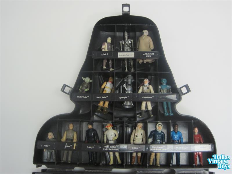 star wars figures in darth vader case